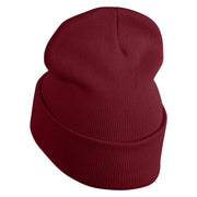 It Scary Clown Eyes Embroidered 12" Long Knitted Beanie - Maroon OSFM