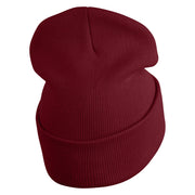 It Scary Clown Eyes Embroidered 12" Long Knitted Beanie - Maroon OSFM