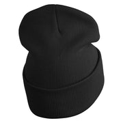 It Scary Clown Eyes Embroidered 12" Long Knitted Beanie - Black OSFM