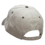 Bigfoot Print Embroidered Pigment Dyed Wash Cap - Beige-Brown OSFM