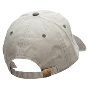 Bigfoot Print Embroidered Pigment Dyed Wash Cap - Beige-Brown OSFM