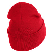 Skeleton Rock Logo Embroidered 12" Long Knitted Beanie - Red OSFM