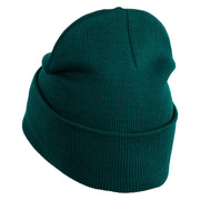 Inside Emotions Disgust Embroidered 12" Long Knitted Beanie - Dark Green OSFM