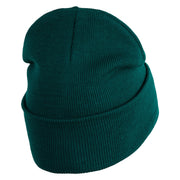 Inside Emotions Disgust Embroidered 12" Long Knitted Beanie - Dark Green OSFM