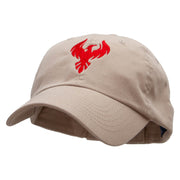 Phoenix Fire Bird Embroidered Low Profile Pet Spun Washed Cap