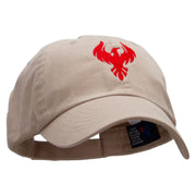 Phoenix Fire Bird Embroidered Low Profile Pet Spun Washed Cap