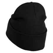 Inside Emotions Disgust Embroidered 12" Long Knitted Beanie - Black OSFM