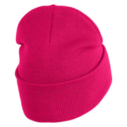 Inside Emotions Disgust Embroidered 12" Long Knitted Beanie - Magenta OSFM
