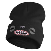 Fugly Doll Face Logo Embroidered 12" Long Knitted Beanie - Black OSFM