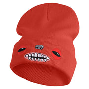 Fugly Doll Face Logo Embroidered 12" Long Knitted Beanie - Rust OSFM
