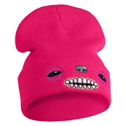 Fugly Doll Face Logo Embroidered 12" Long Knitted Beanie - Magenta OSFM