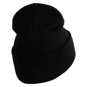 Jurassic Dinosaur Logo Embroidered 12" Long Knitted Beanie - Black OSFM