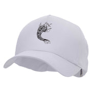 Tattoo Koi Fish Embroidered Pro Style Twill Caps - White OSFM