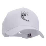 Tattoo Koi Fish Embroidered Pro Style Twill Caps - White OSFM