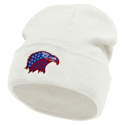 United Eagle Embroidered 12 inch Acrylic Blank Cuff Long Beanie