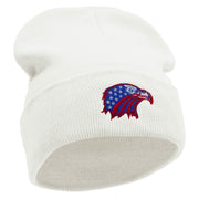 United Eagle Embroidered 12 inch Acrylic Blank Cuff Long Beanie