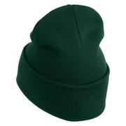 Jurassic Dinosaur Logo Embroidered 12" Long Knitted Beanie - Dark Green OSFM