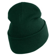 Jurassic Dinosaur Logo Embroidered 12" Long Knitted Beanie - Dark Green OSFM