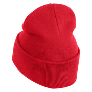 Jurassic Dinosaur Logo Embroidered 12" Long Knitted Beanie - Red OSFM