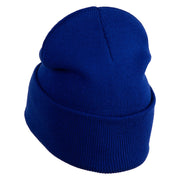 Blue Hedgehog Eyes Logo Embroidered 12" Long Knitted Beanie - Royal OSFM