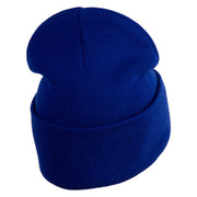 Blue Hedgehog Eyes Logo Embroidered 12" Long Knitted Beanie - Royal OSFM