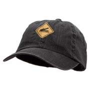 Beware of Crocodile Pigment Dyed Special Cotton Cap - Black OSFM