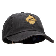 Beware of Crocodile Pigment Dyed Special Cotton Cap - Black OSFM