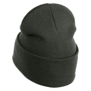 Blue Hedgehog Eyes Logo Embroidered 12" Long Knitted Beanie - Dark Grey OSFM