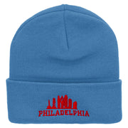 Philadelphia Embroidered 12 Inch Long Knitted Beanie