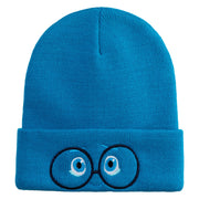 Inside Emotions Sadness Embroidered 12" Long Knitted Beanie - Aqua OSFM