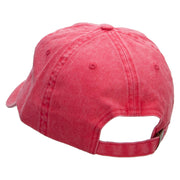 Lovely Whale Embroidered Pigment Dyed Wash Cap - Fuchsia OSFM