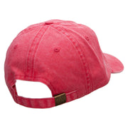 Lovely Whale Embroidered Pigment Dyed Wash Cap - Fuchsia OSFM