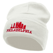 Philadelphia Embroidered 12 Inch Long Knitted Beanie