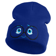 Inside Emotions Sadness Embroidered 12" Long Knitted Beanie - Royal OSFM