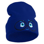 Inside Emotions Sadness Embroidered 12" Long Knitted Beanie - Royal OSFM