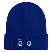 Inside Emotions Sadness Embroidered 12" Long Knitted Beanie - Royal OSFM