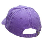 Lovely Whale Embroidered Pigment Dyed Wash Cap - Purple OSFM