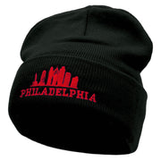 Philadelphia Embroidered 12 Inch Long Knitted Beanie