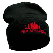 Philadelphia Embroidered 12 Inch Long Knitted Beanie