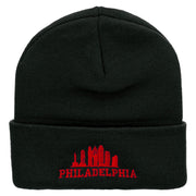 Philadelphia Embroidered 12 Inch Long Knitted Beanie