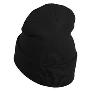 Inside Emotions Sadness Embroidered 12" Long Knitted Beanie - Black OSFM
