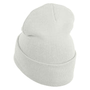 Inside Emotions Sadness Embroidered 12" Long Knitted Beanie - White OSFM