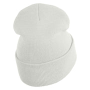 Inside Emotions Sadness Embroidered 12" Long Knitted Beanie - White OSFM