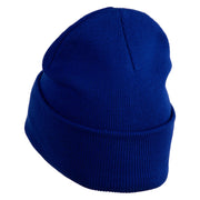 Puppet Monster Eyes Embroidered 12" Long Knitted Beanie - Royal OSFM