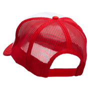 Player 1 Embroidered Foam Panel Mesh Snapback - White-Red OSFM