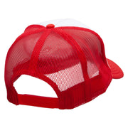 Player 1 Embroidered Foam Panel Mesh Snapback - White-Red OSFM