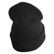 Sesame Puppet Eyes Logo Embroidered 12" Long Knitted Beanie - Black OSFM