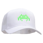 Alien Invades Embroidered Solid Cotton Twill Mesh Prostyle Cap - White OSFM