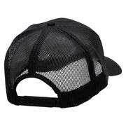 Alien Invades Embroidered Solid Cotton Twill Mesh Prostyle Cap - Black OSFM