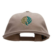 Abstract Tree Unconstructed High Profile Cotton Flat Bill Cap